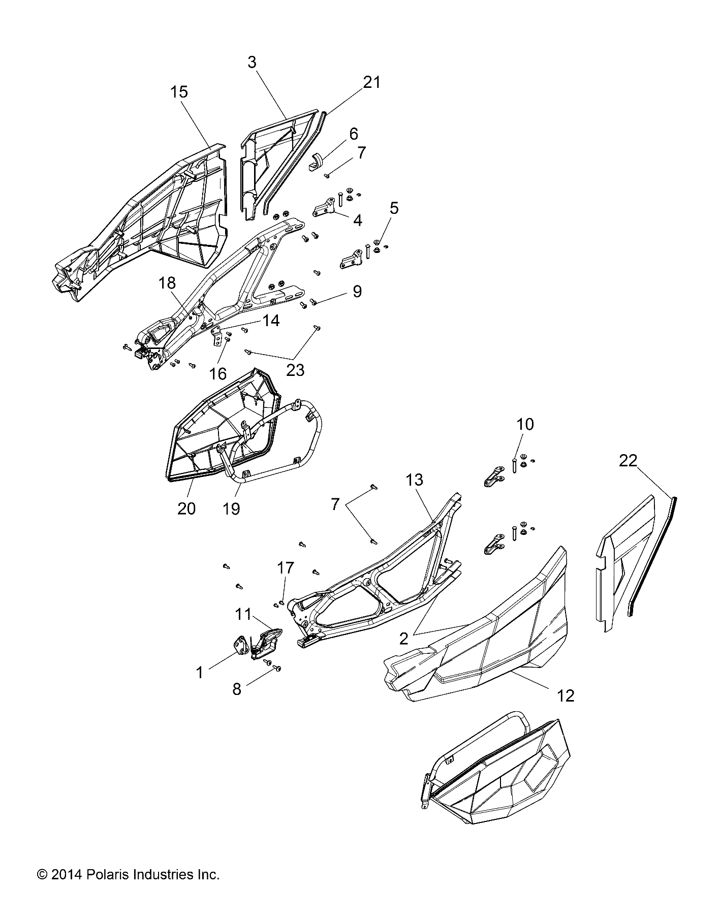 BODY, DOORS - Z15VDE99AL/AA (49RGRDOOR151000AL)