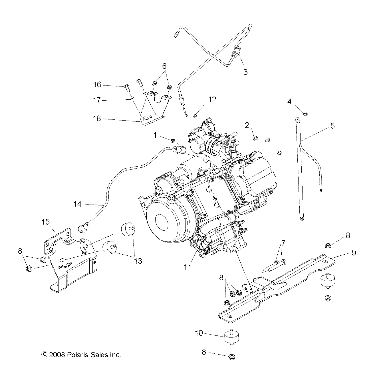 ENGINE, MOUNTING - R09HH50AG/AR (49RGRENGINEMTG095004X4)