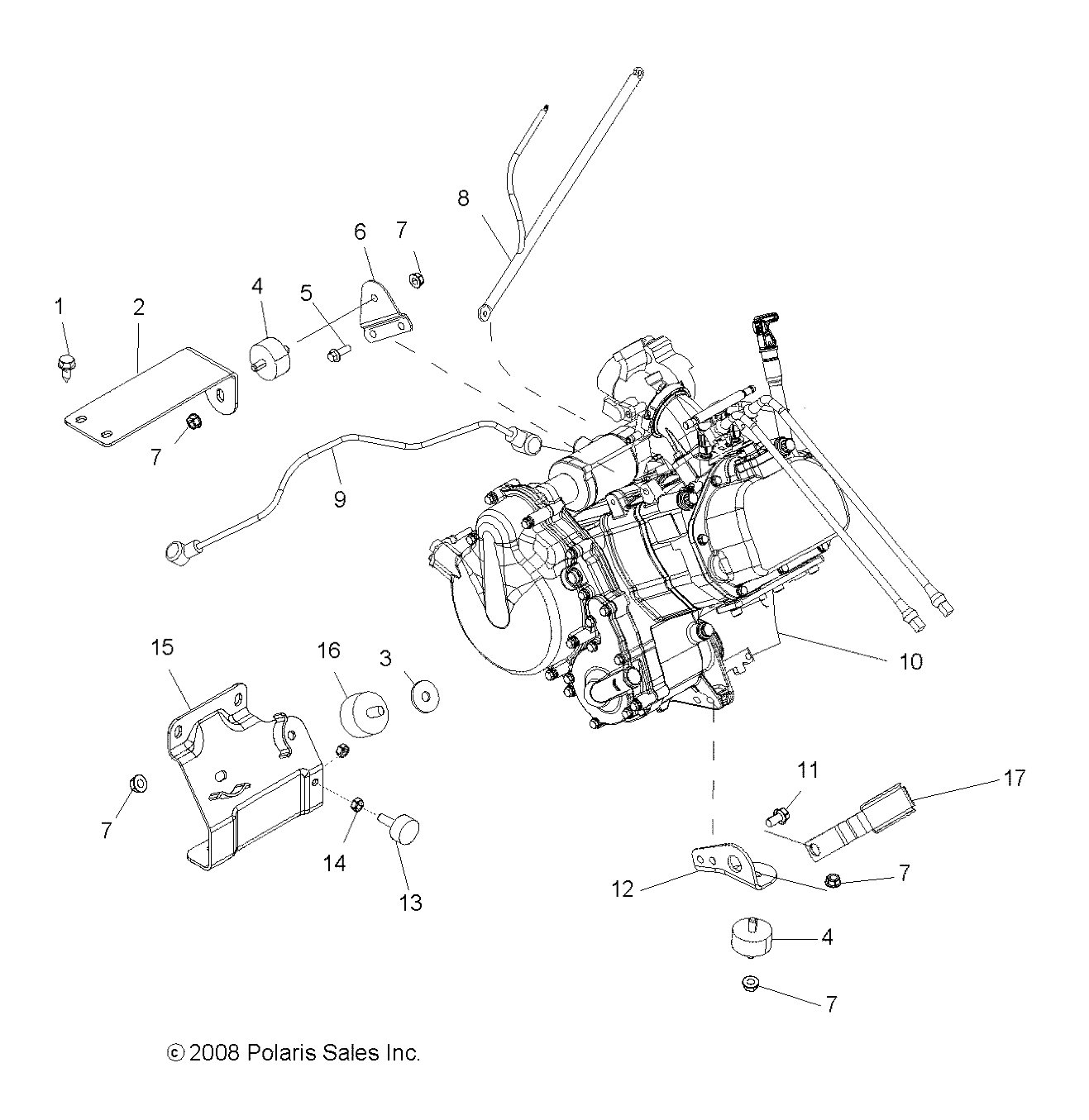 ENGINE, MOUNTING - R09RF68AF/AR/AZ (49RGRENGINEMTG097006X6)