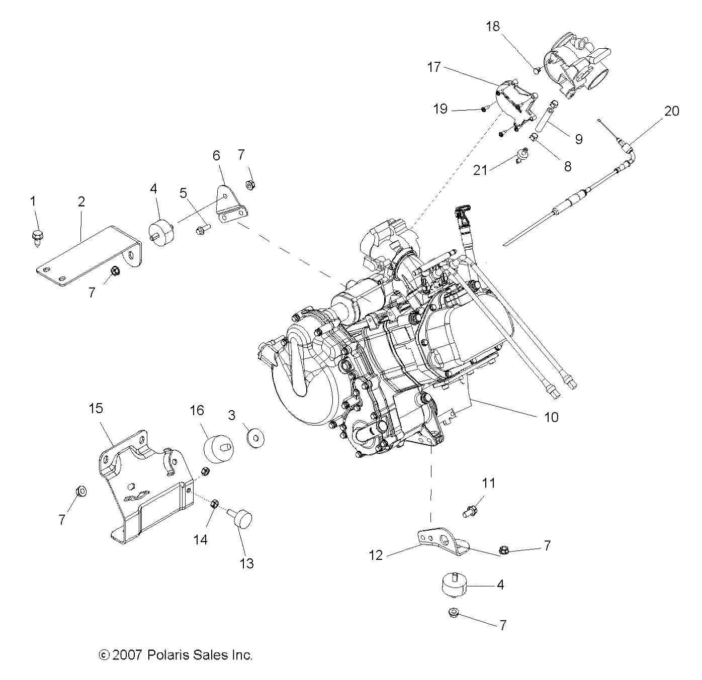 ENGINE, MOUNTING - R09WH68AC/AG/AH/AL/AR/AZ (49RGRENGINEMTG09CREW)