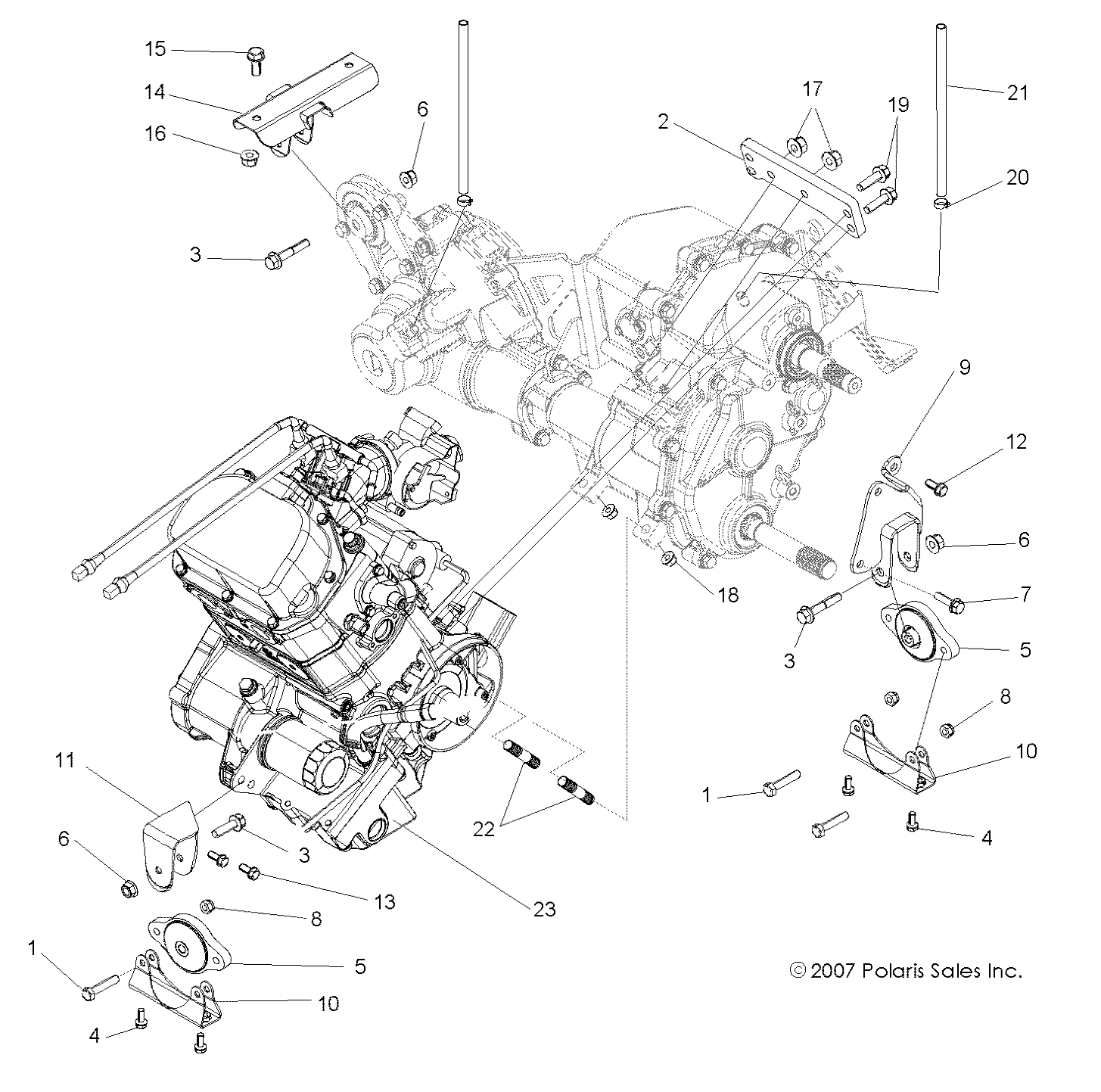 ENGINE, TRANSMISSION MOUNTING - R09VH76AX (49RGRENGINEMTG09RZR)