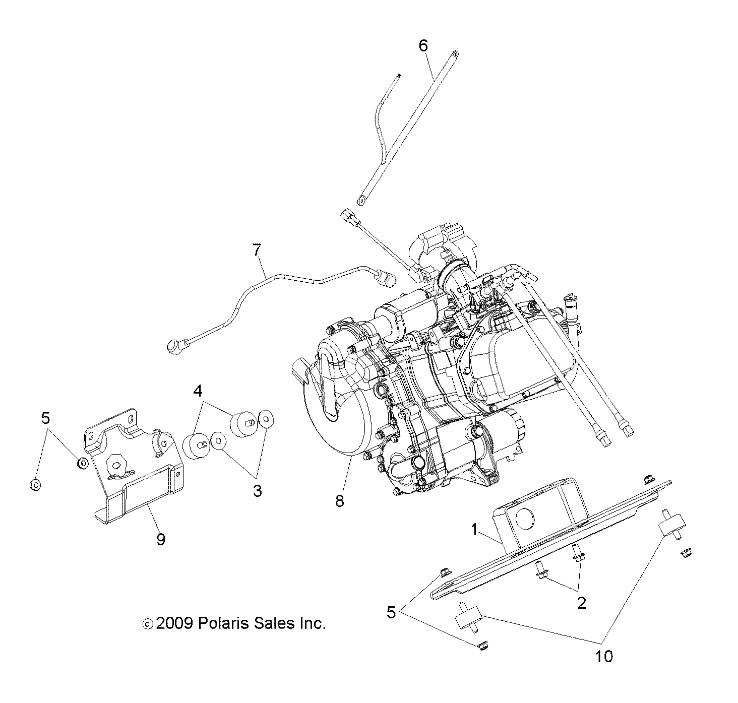 ENGINE, MOUNTING - R10HR76AG/AR (49RGRENGINEMTG106X6)