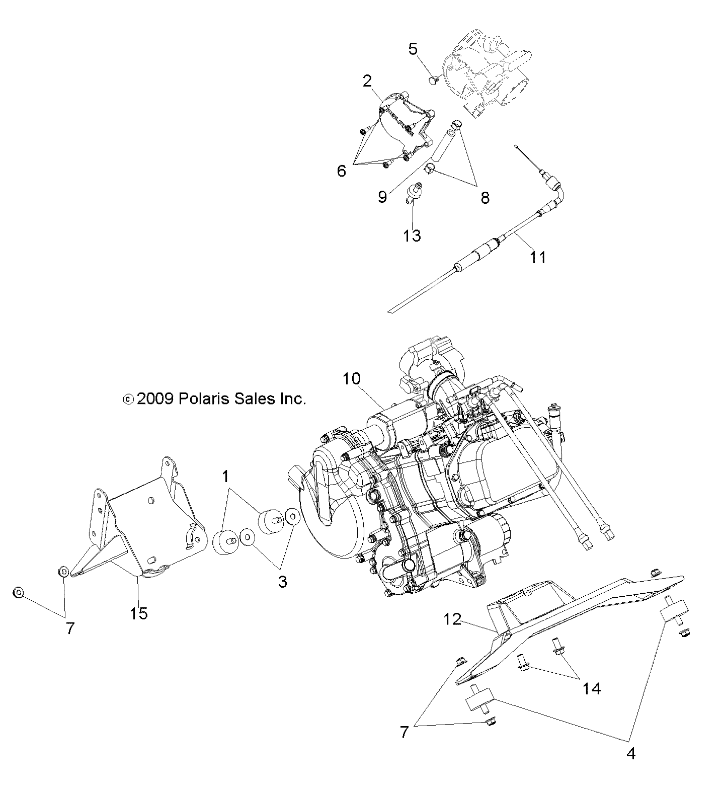 ENGINE, MOUNTING - R10WH76AG/AH/AR/AV/WY76AW/AZ (49RGRENGINEMTG10800CREW)