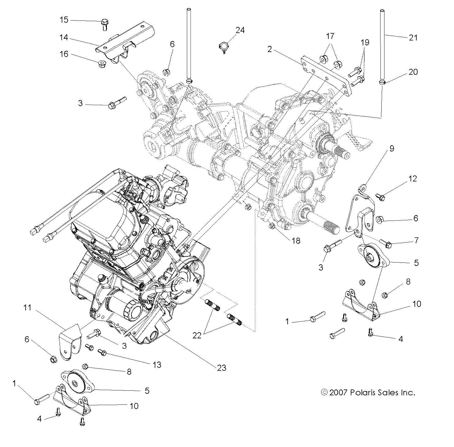 ENGINE, TRANSMISSION MOUNTING - Z14XE7EAL/X (49RGRENGINEMTG10RZRS4)