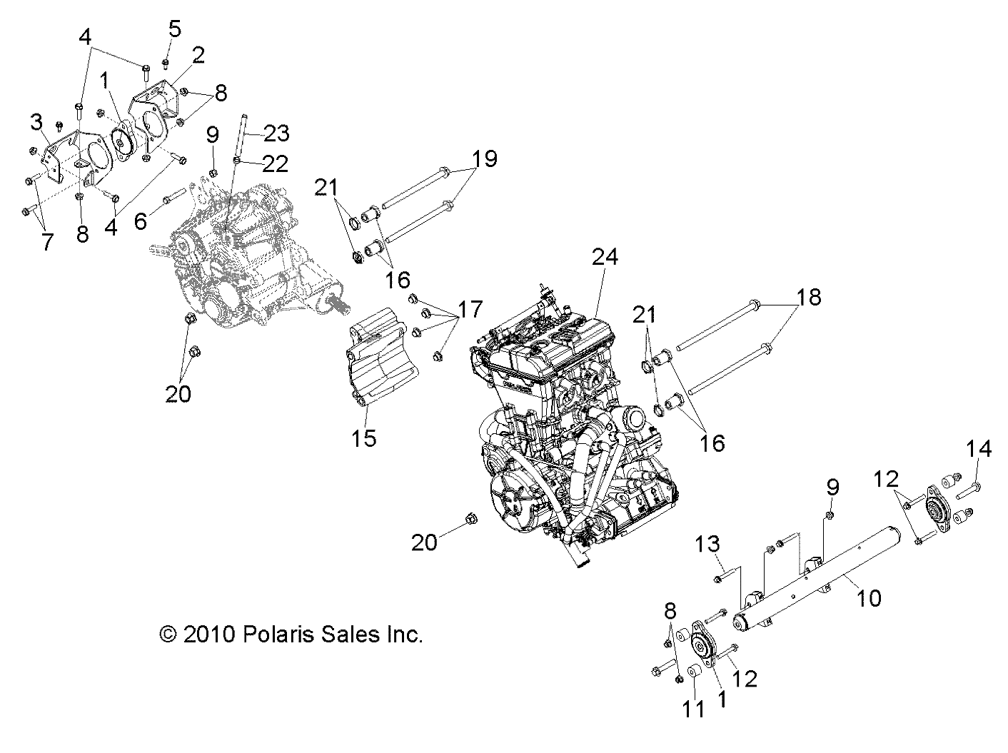 ENGINE, TRANSMISSION MOUNTING - R12JT9EFX (49RGRENGINEMTG11RZR875)