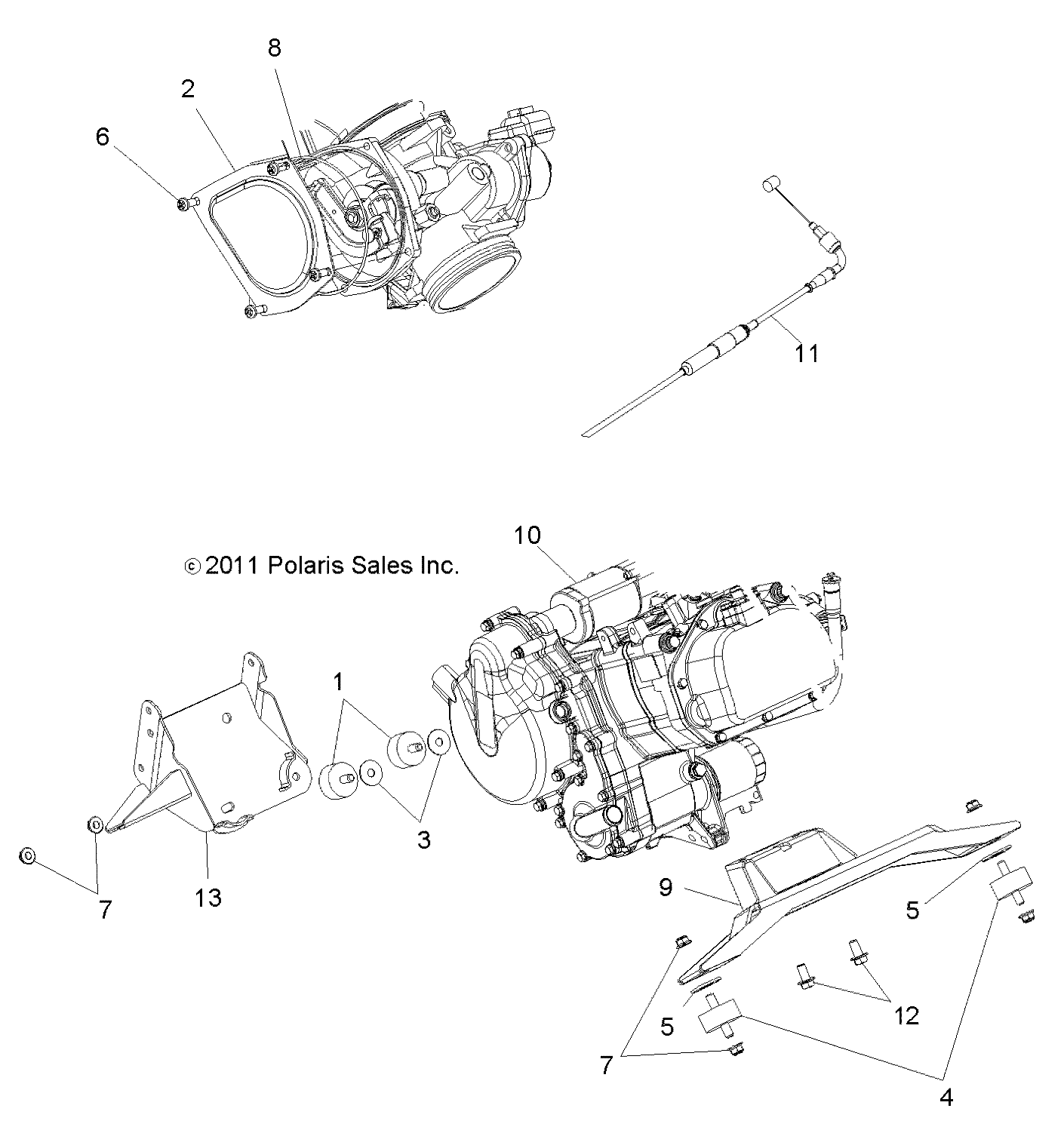 ENGINE, MOUNTING - R13WH76AG/AR/EAH/EAI/KG (49RGRENGINEMTG12CREW)