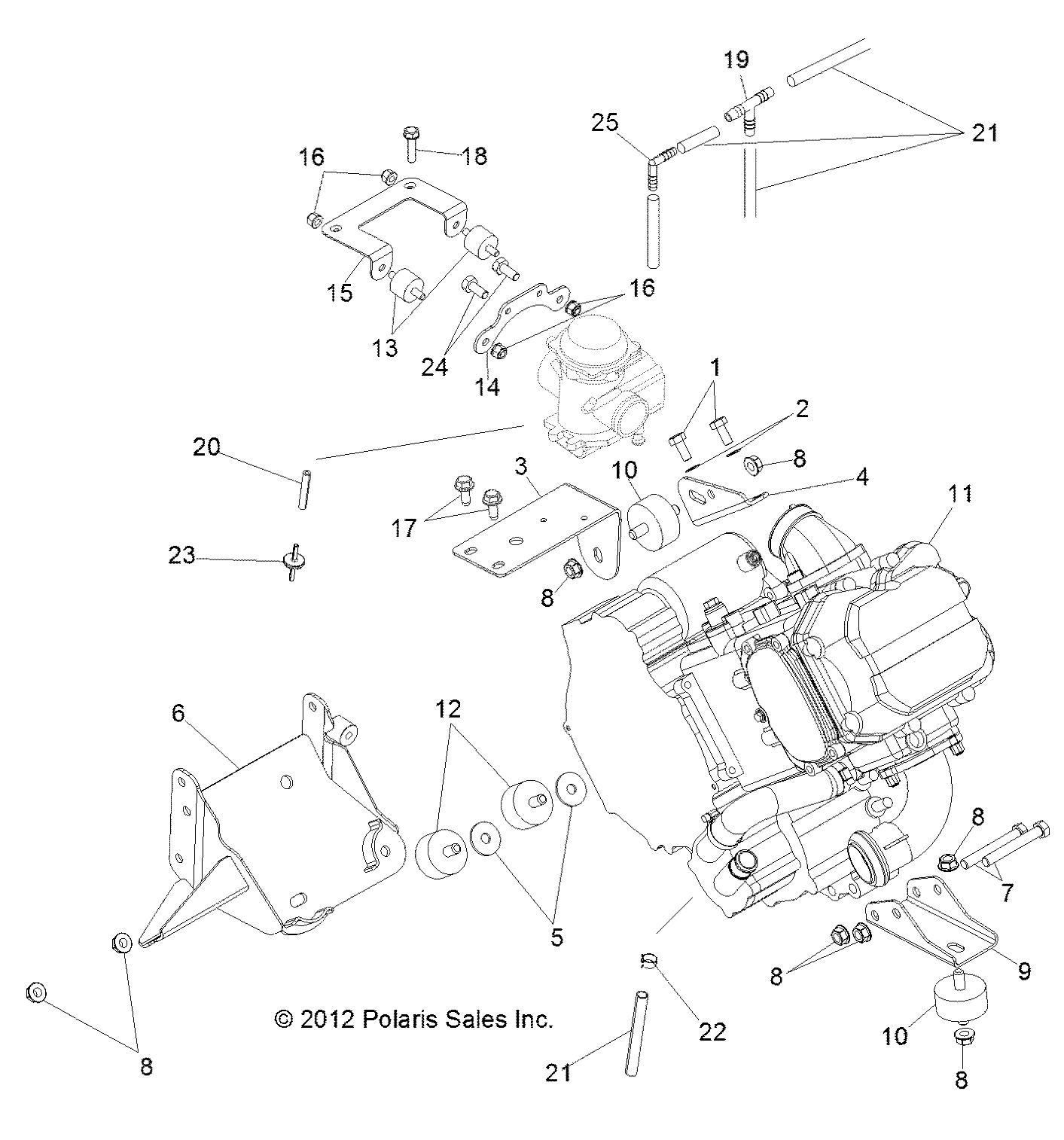 ENGINE, MOUNTING - R13RH45AG (49RGRENGINEMTG13400)