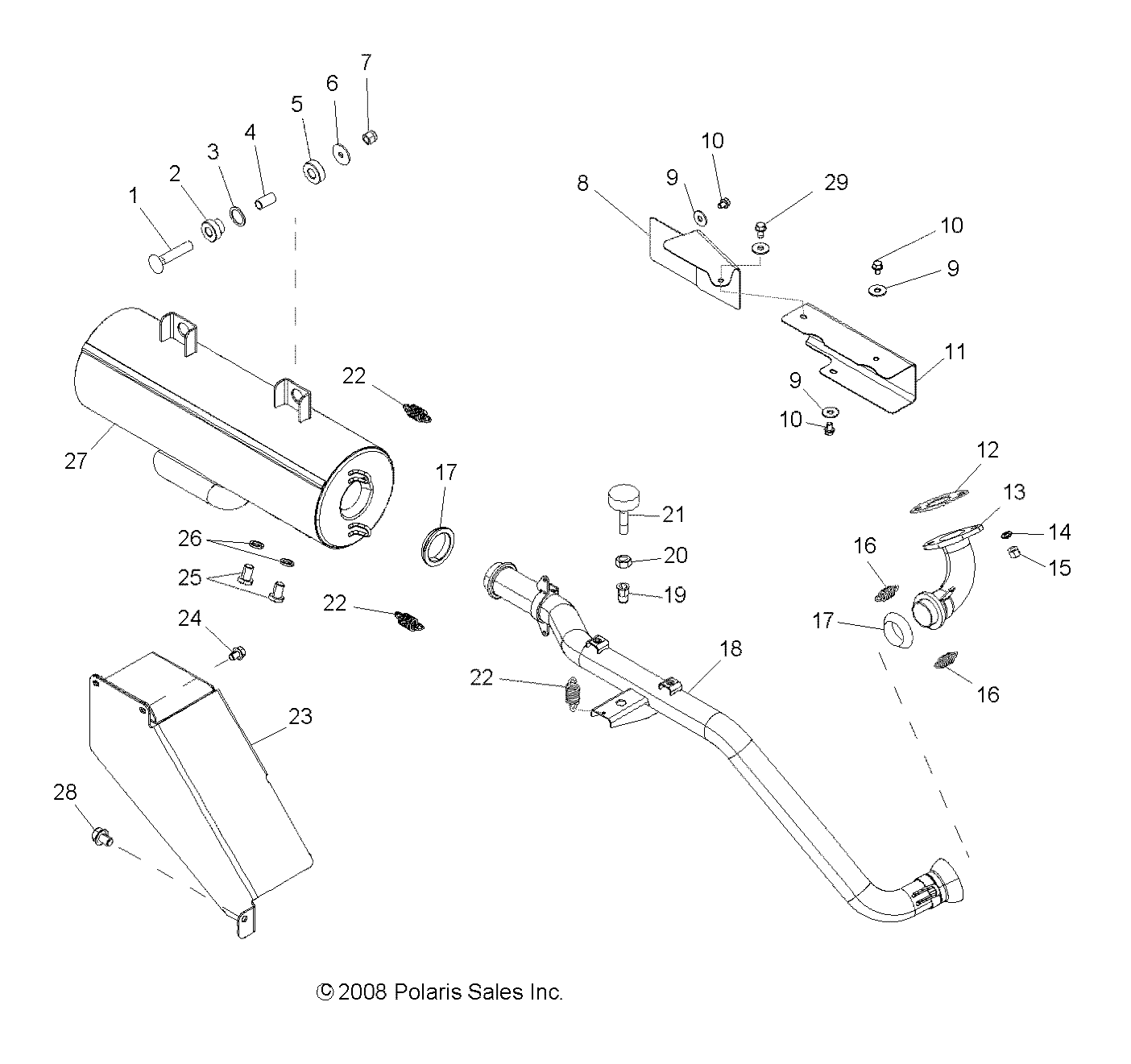 ENGINE, EXHAUST - R09RB50AF (49RGREXHAUST095002X4)