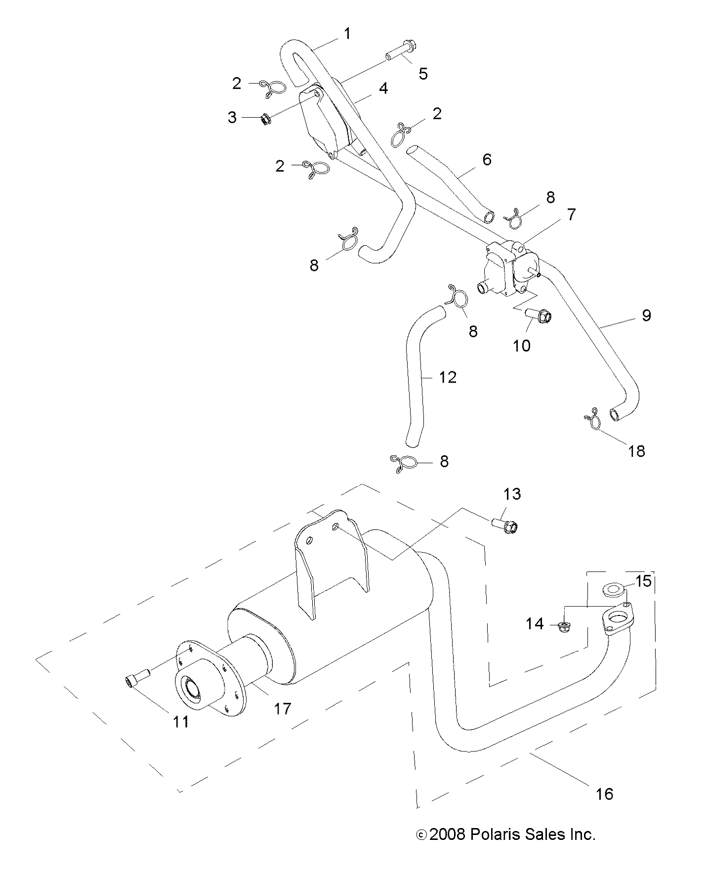 ENGINE, EXHAUST - A09VA17AA/AD (49RGREXHAUST09RZR170)