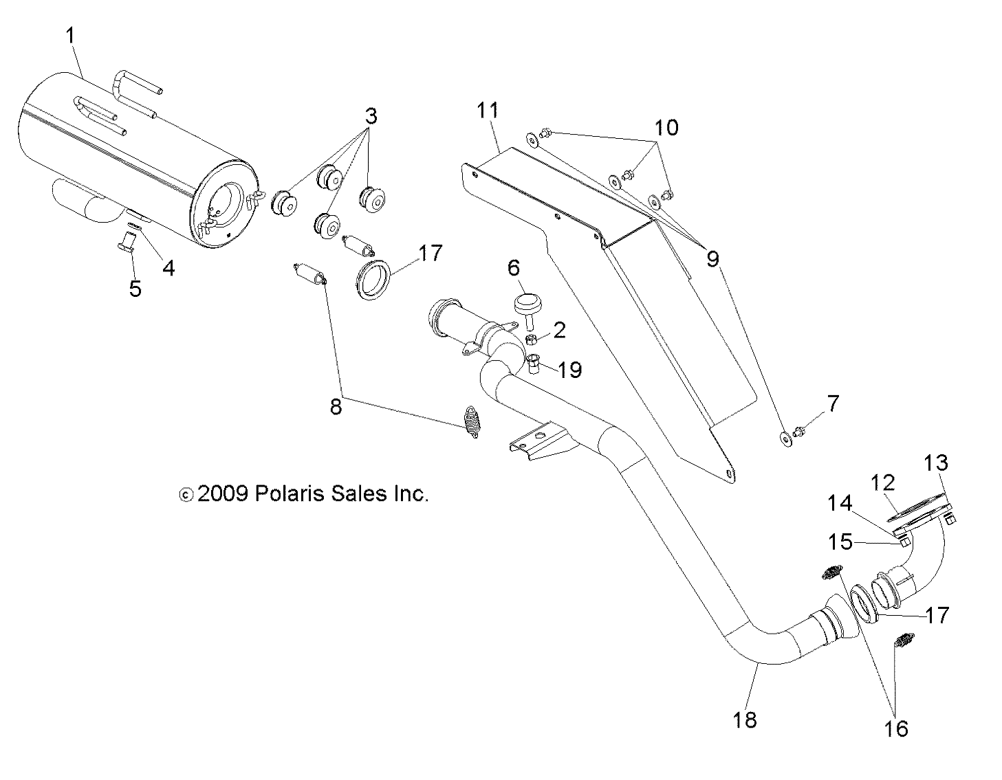 ENGINE, EXHAUST - R11WH50AG/AH/AR (49RGREXHAUST10)