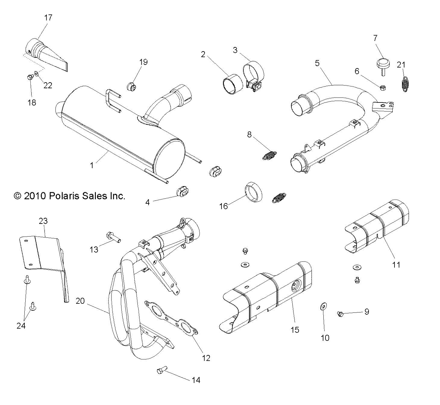 ENGINE, EXHAUST SYSTEM - R12XE76AD/7EAB/EAO (49RGREXHAUST11RZRSI)