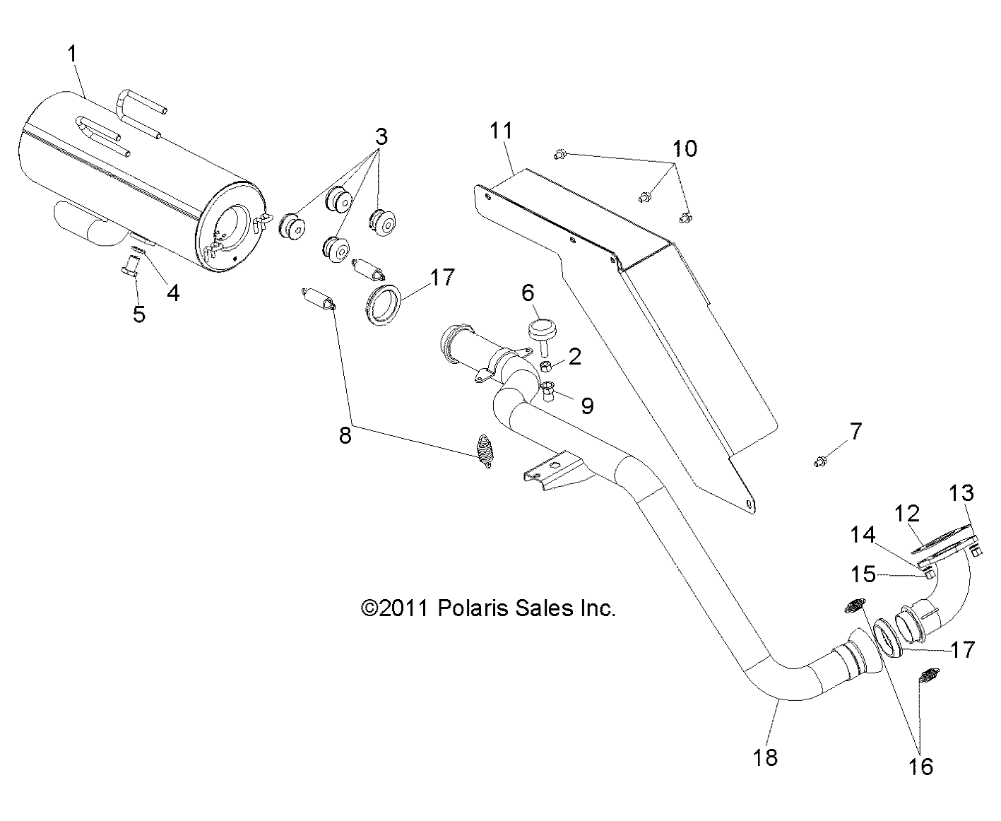 ENGINE, EXHAUST - R12WH50AG/AH/AK/AR (49RGREXHAUST12500CREW)