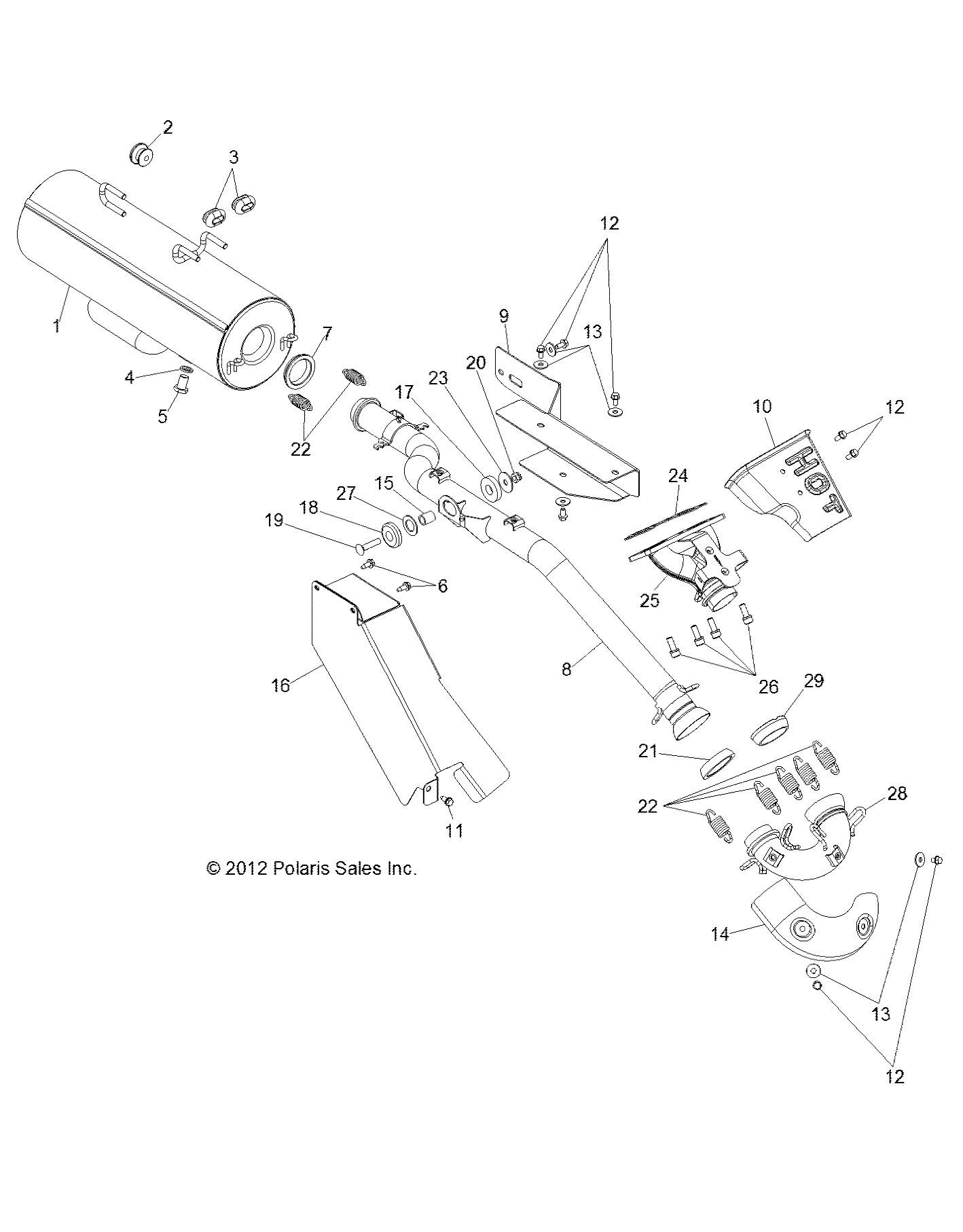 ENGINE, EXHAUST - R13WH76AG/AR/EAH/EAIKG (49RGREXHAUST13CREW)