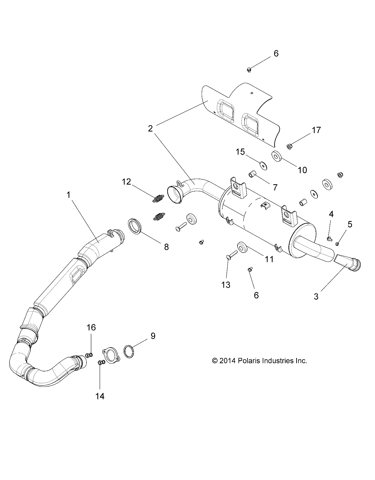 ENGINE, EXHAUST SYSTEM - R15RMA32FA (49RGREXHAUST15325)