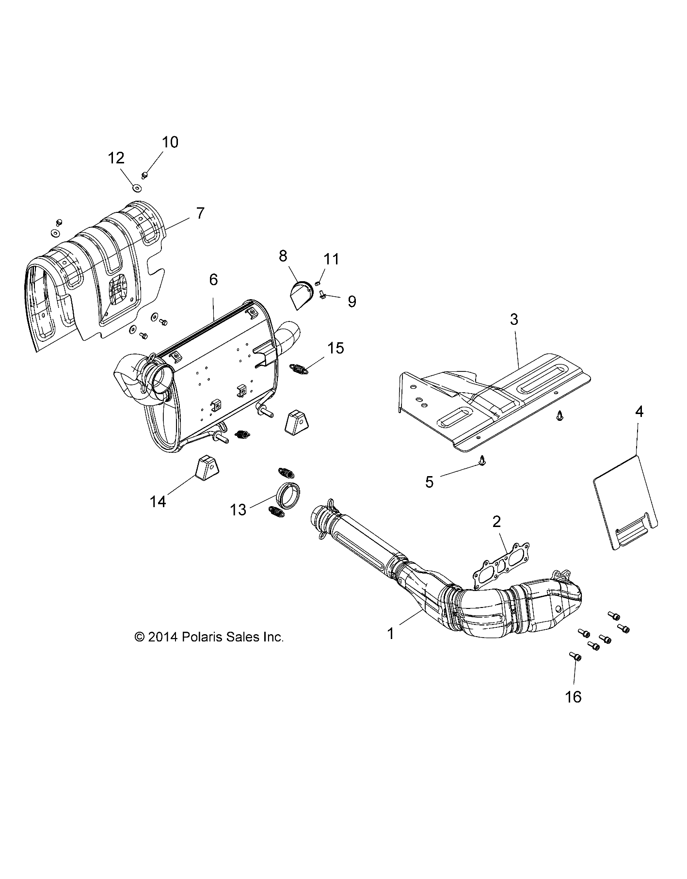 ENGINE, EXHAUST SYSTEM - Z17VA/E/X87 ALL OPTIONS (49RGREXHAUST15RZR900)