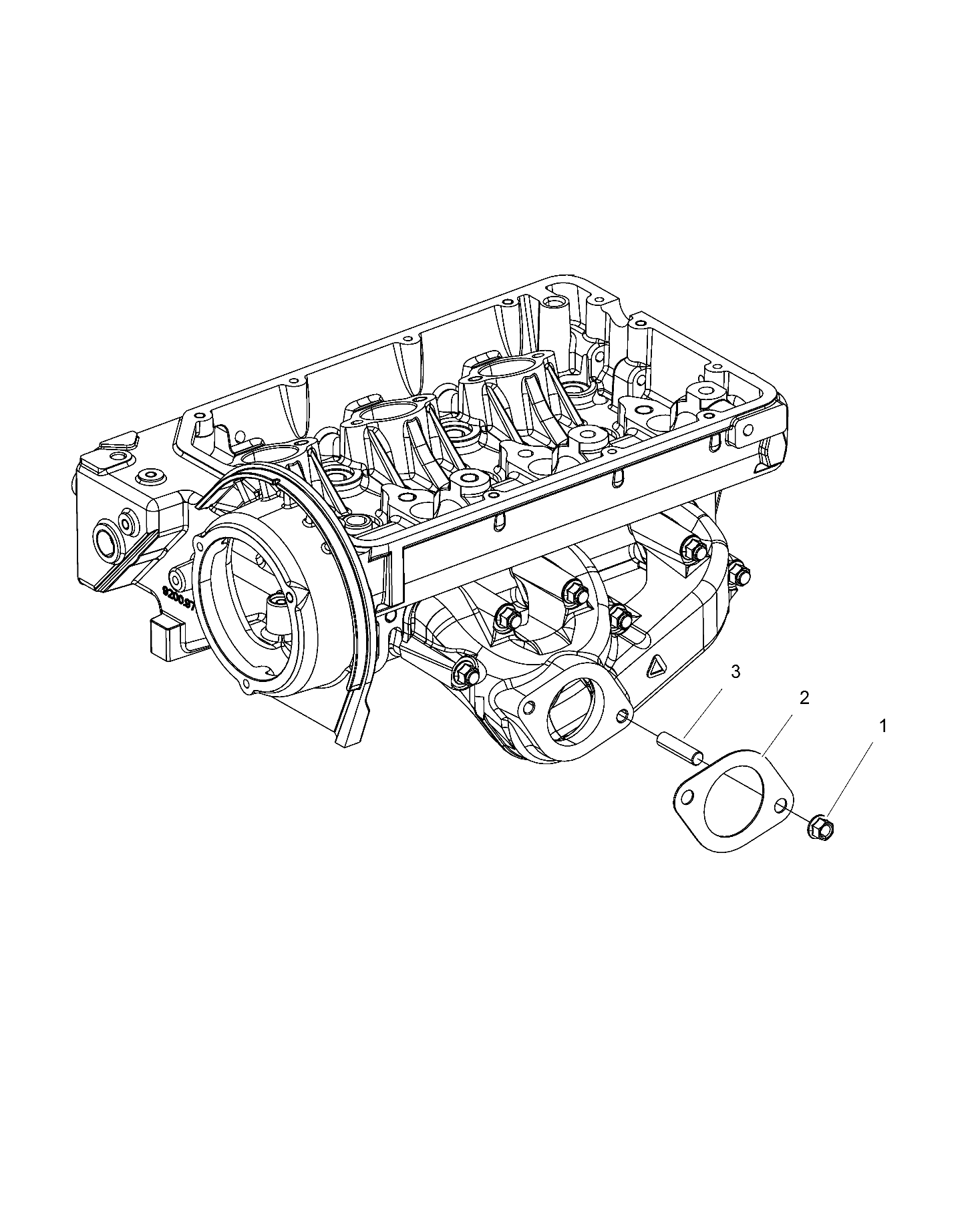 ENGINE, EXHAUST MOUNTING STUD and GASKET - R17RVAD1N1 (49RGREXHAUSTMNT15DSL)