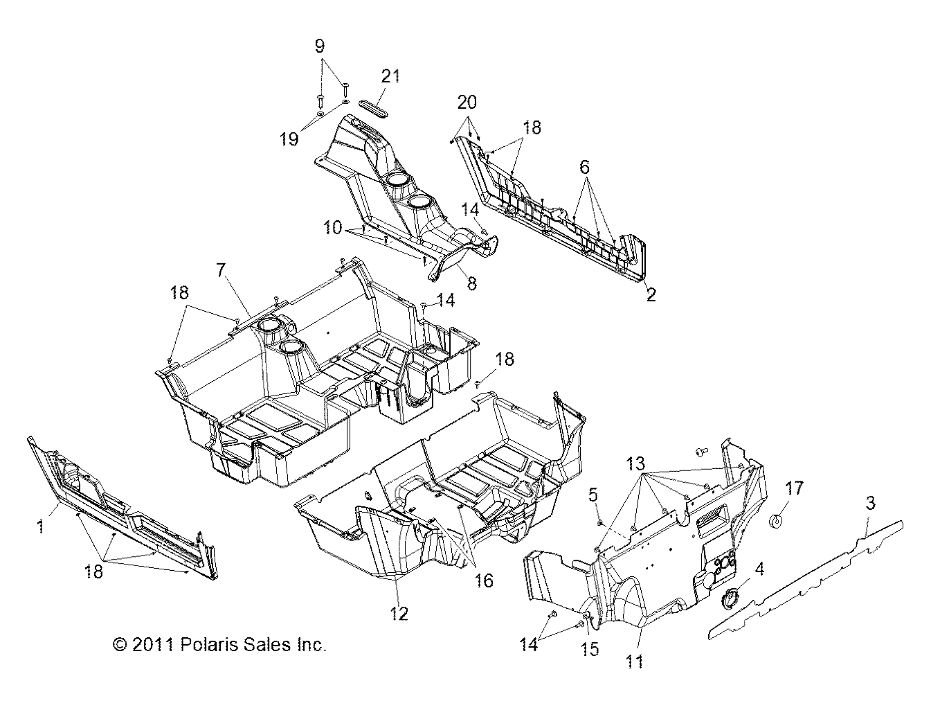 BODY, FLOOR and ROCKER PANELS - R13XT87AA/9EAK (49RGRFLOOR12RZRXP4)