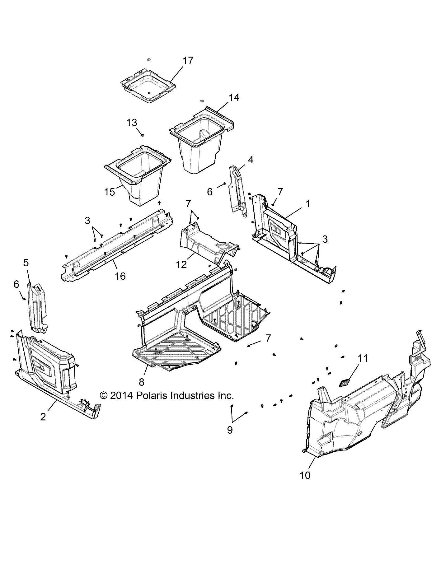 BODY, FLOOR, FRONT - R19RVA87A1/B1/EA9/AH/B9/BH (49RGRFLOOR15CREW)