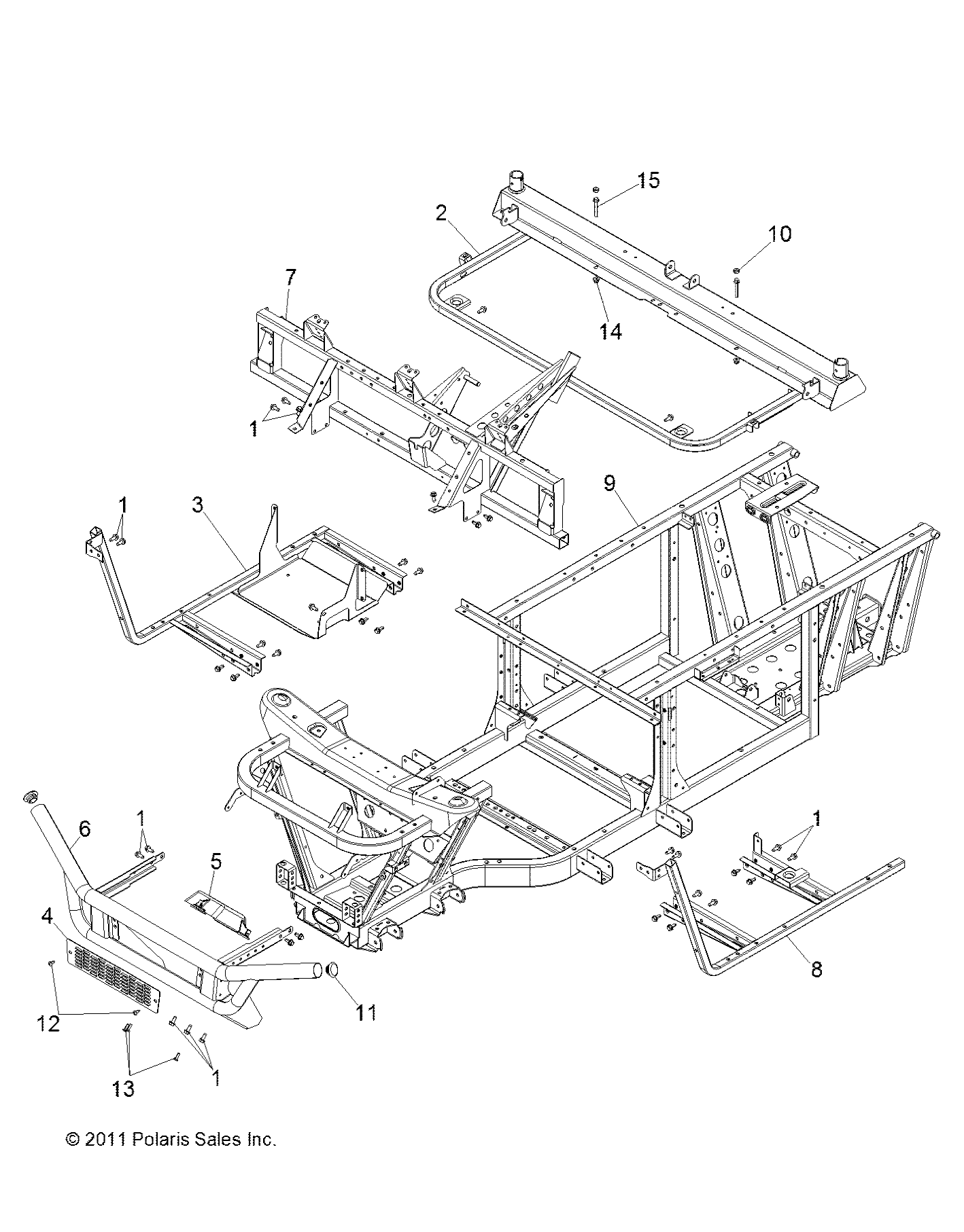 CHASSIS, FRAME and FRONT BUMPER - R13RH76AG/AH/AN (49RGRFRAME13800MID)