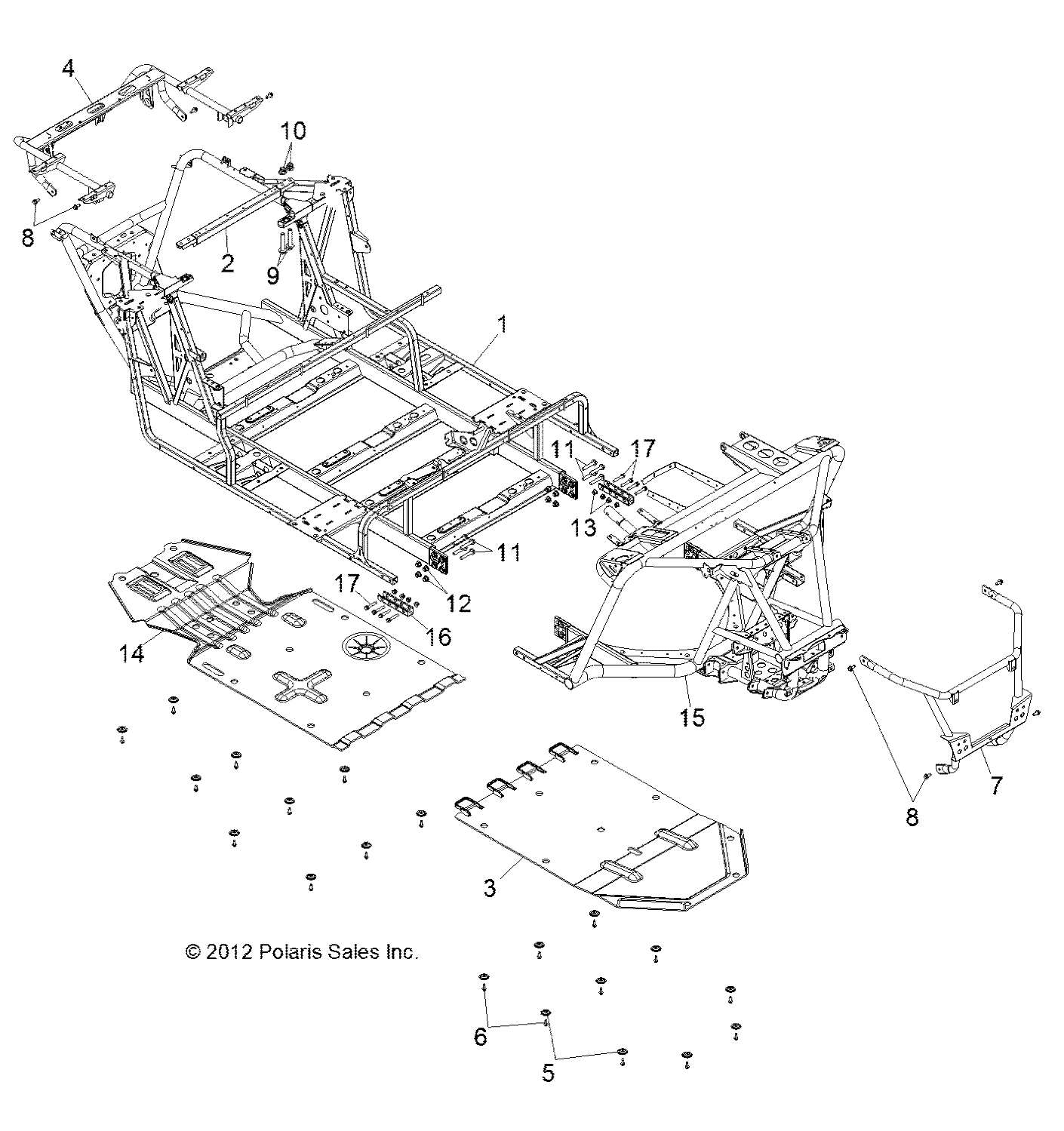 CHASSIS, MAIN FRAME and SKID PLATE - R13XT9EAL (49RGRFRAME13JAGX)