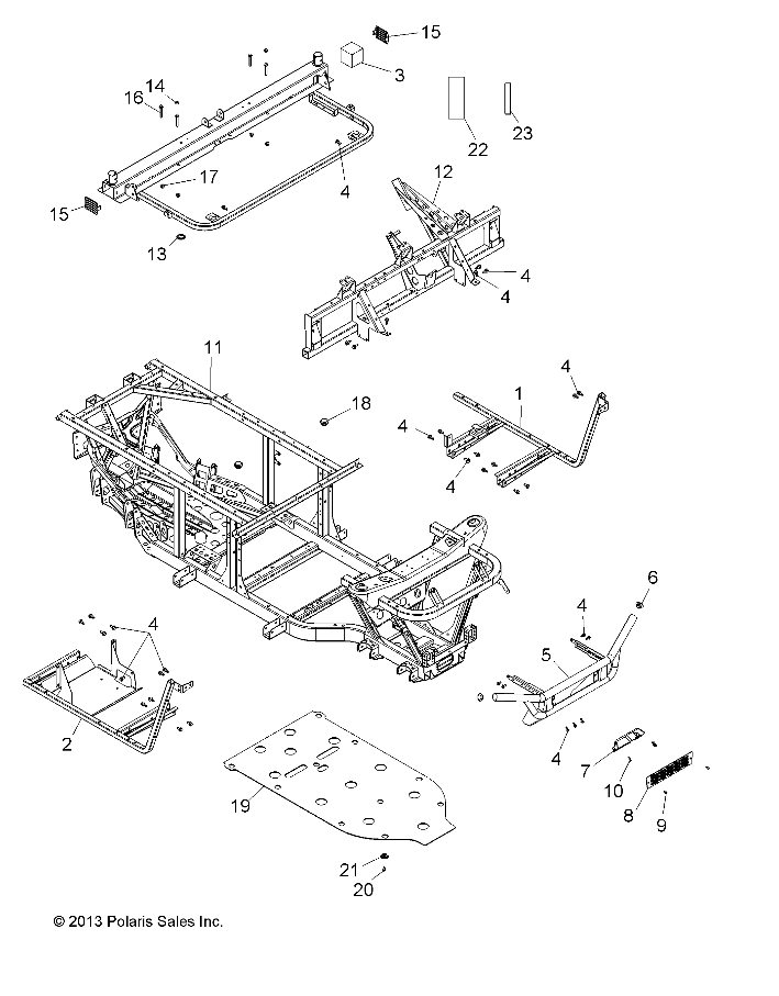 CHASSIS, FRAME and FRONT BUMPER - R14RH57AA/AC/AR/6EAZ (49RGRFRAME14570)