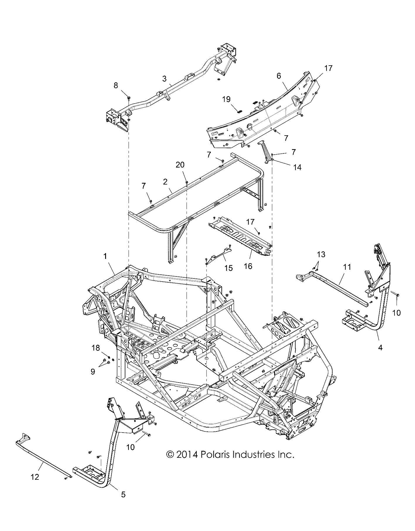 CHASSIS, MAIN FRAME - R17RTE87FU/F1/S87CU/C1/FU/F1 (49RGRFRAME15570F)