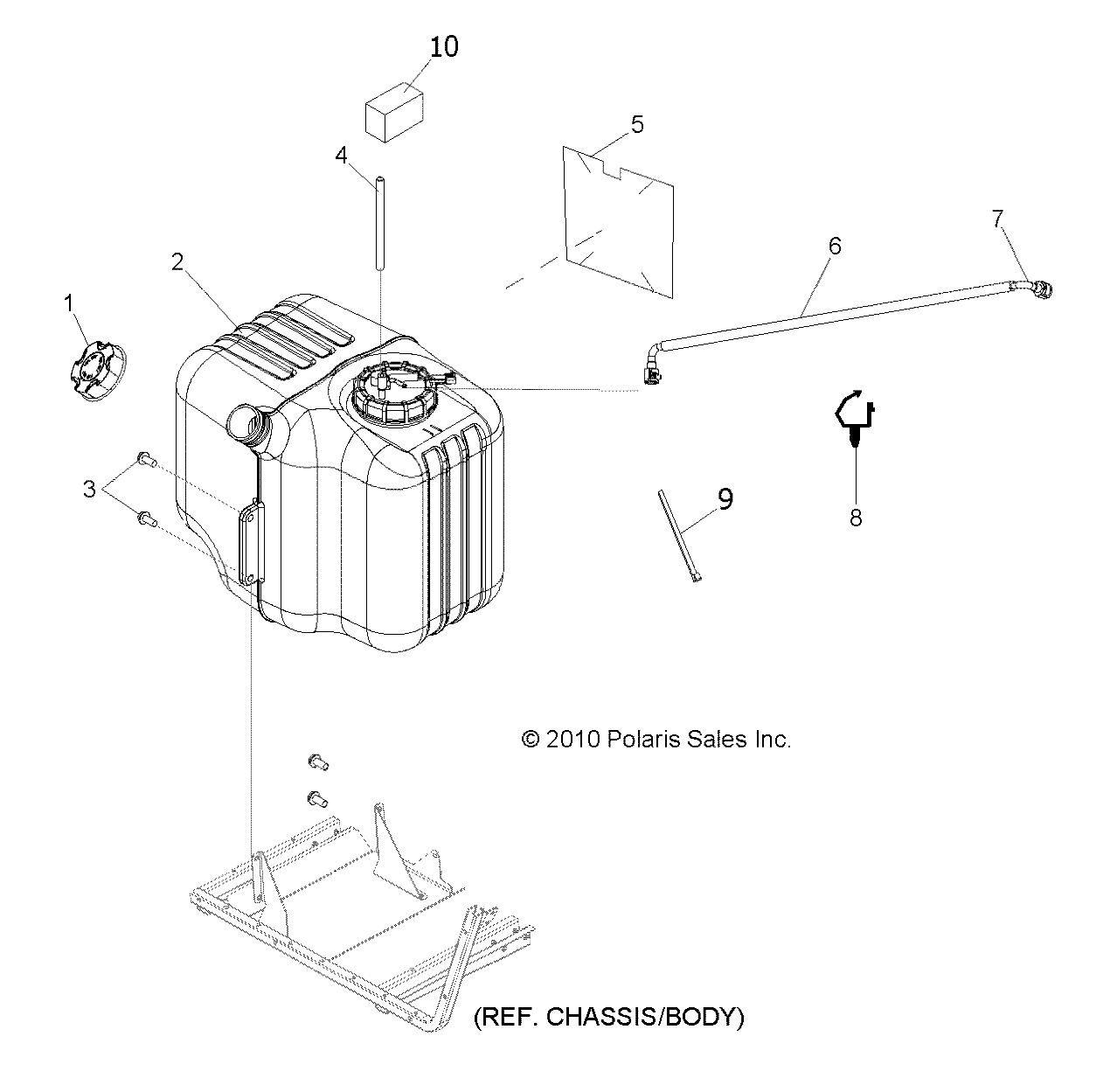 BODY, FUEL TANK ASM. - R12RH50AG/AH/AM/AR/AZ (49RGRFUEL11500EFI)