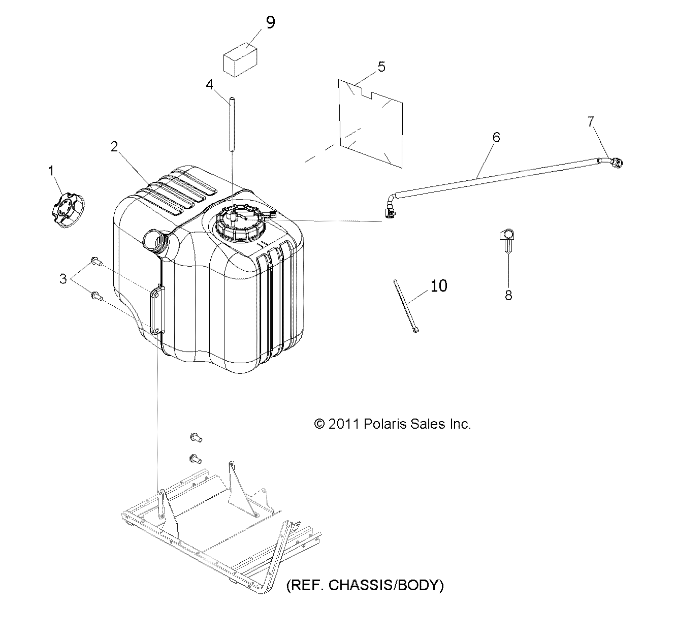 BODY, FUEL TANK ASM. - R13WH50AG/AH/AR/AX (49RGRFUEL12500CREW)