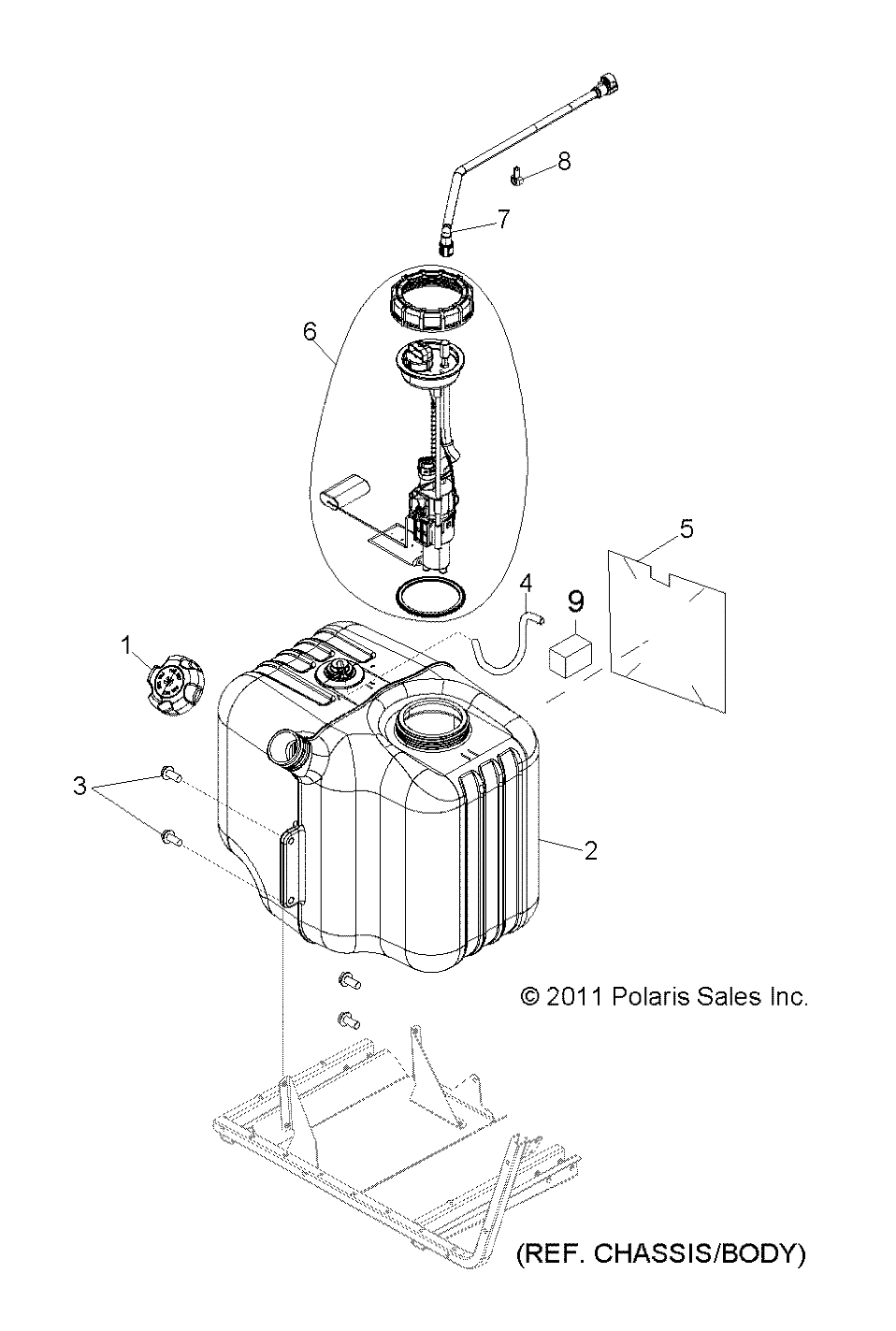 BODY, FUEL TANK ASM. - R13WH76AG/AR/EAH/EAI/KG (49RGRFUEL12CREW)