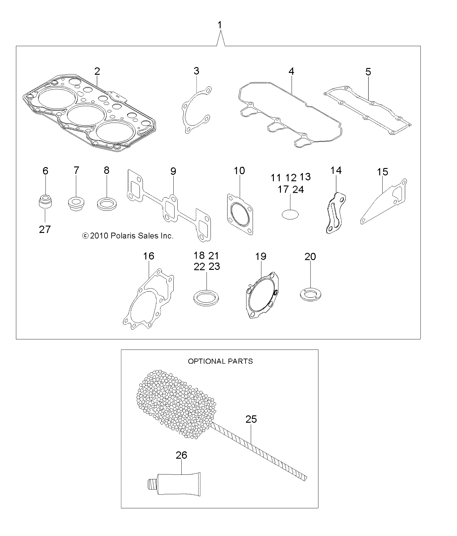 ENGINE, GASKET SET - R11TH90DG (49RGRGASKET11DCREW)