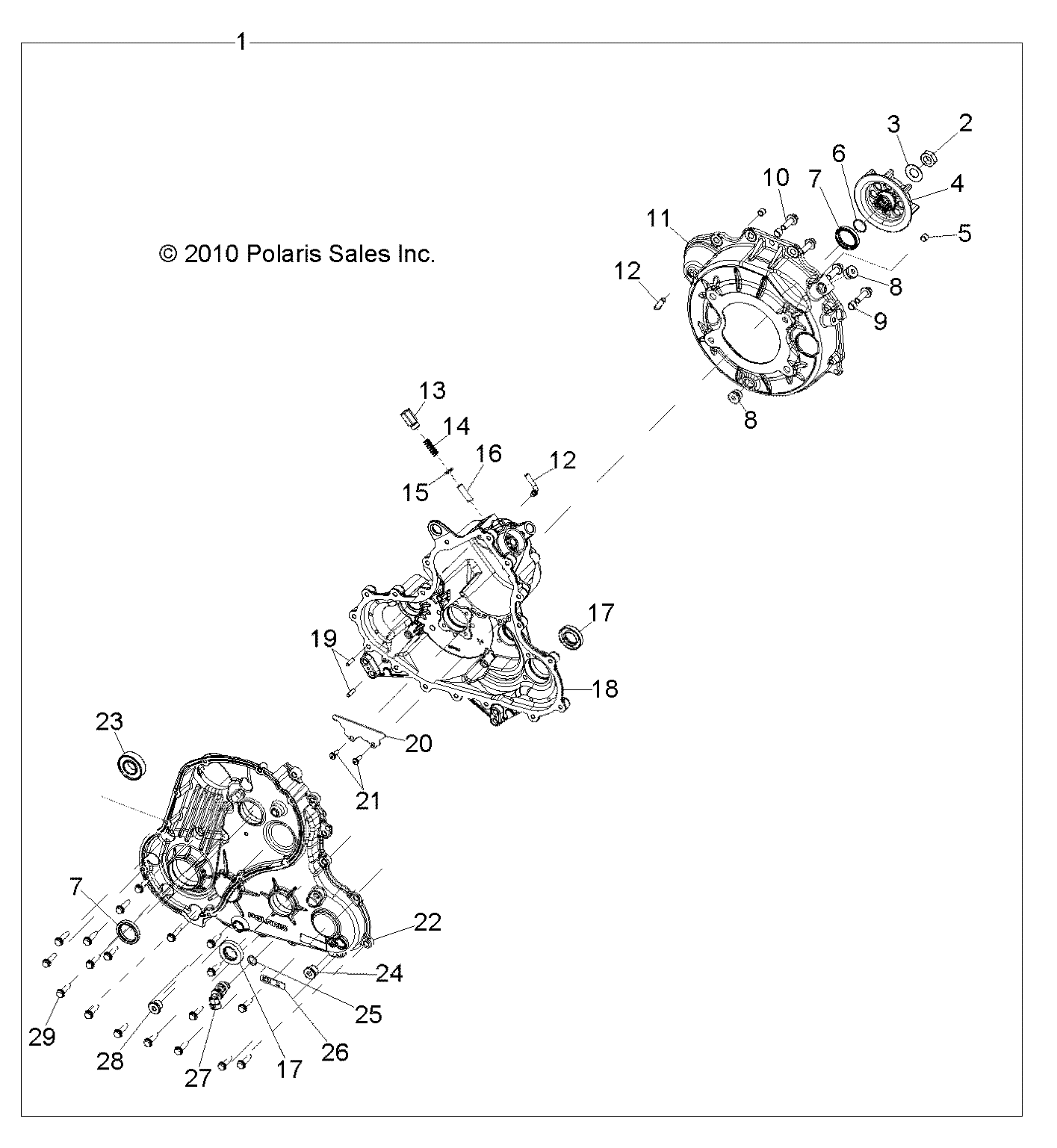 DRIVE TRAIN, MAIN GEARCASE - R14TH90FX (49RGRGEARCASE11DCREW)