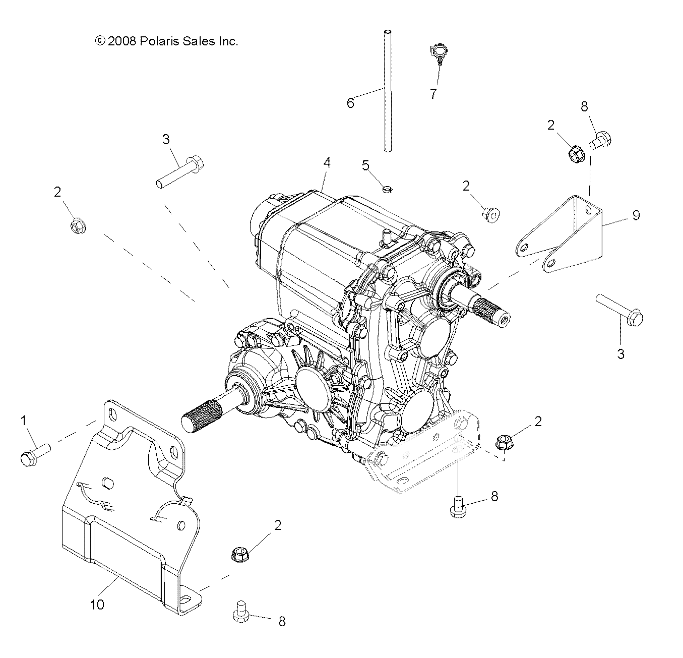 DRIVE TRAIN, MAIN GEARCASE MOUNTING - R09WH68AC/AG/AH/AL/AR/AZ (49RGRGEARCASEMTG09CREW)