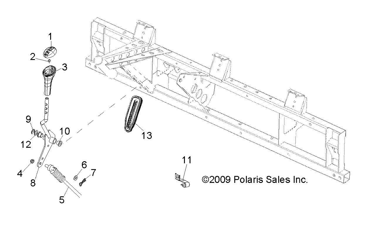 DRIVE TRAIN, GEAR SELECTOR - R13RH50AG/AH/AM/AR (49RGRGEARSELECT11500CREW)