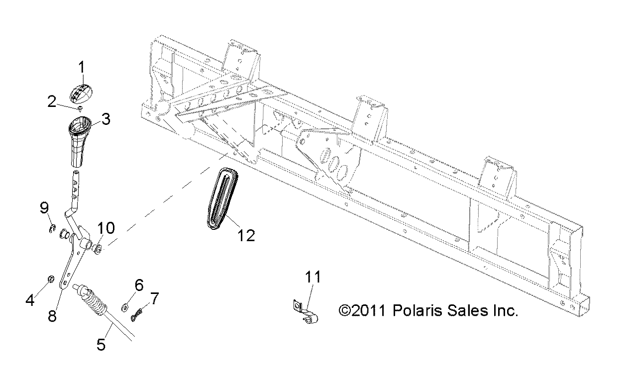 DRIVE TRAIN, GEAR SELECTOR - R12WH50AG/AH/AK/AR (49RGRGEARSELECT12500CREW)