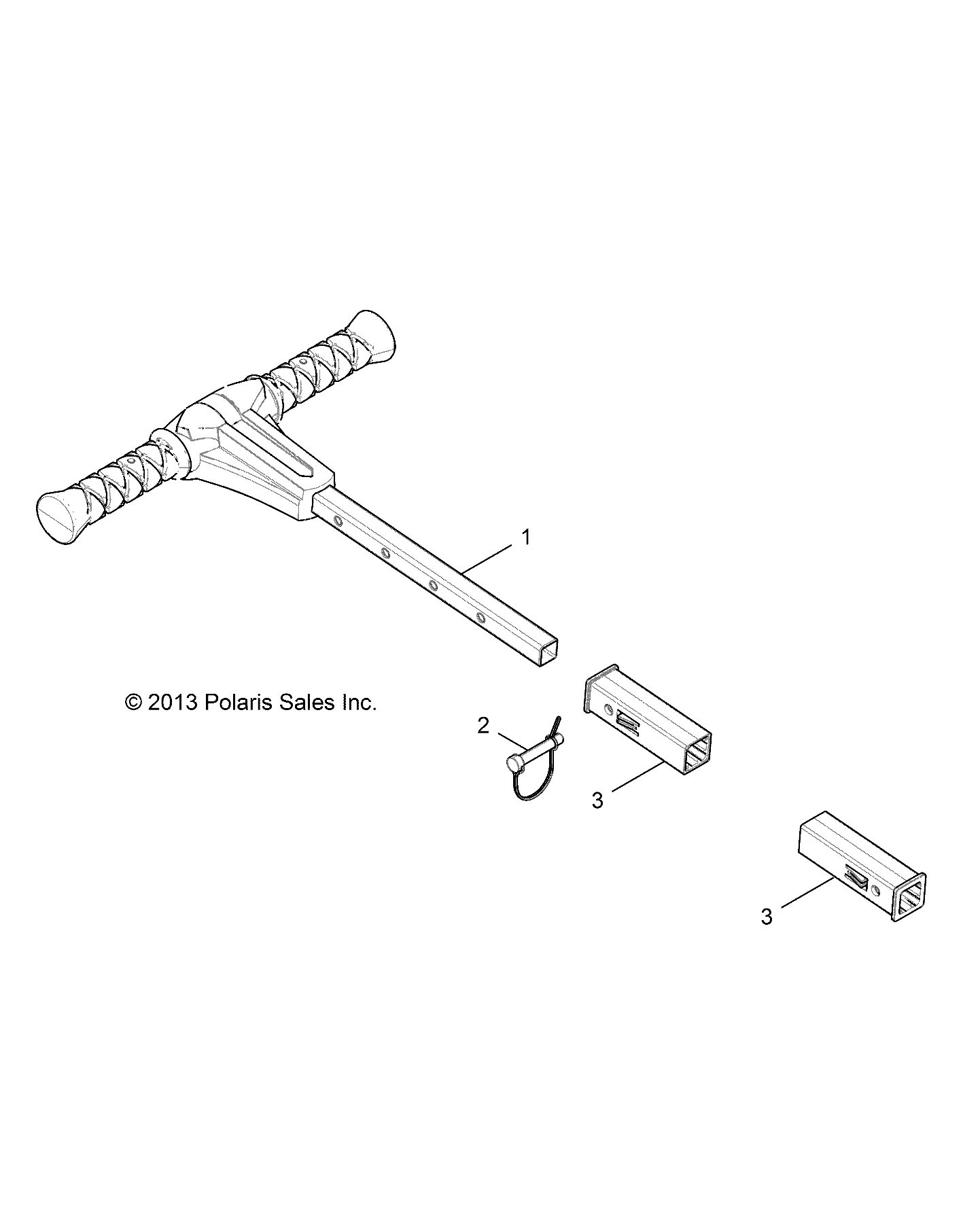 BODY, GRAB BAR, PASSENGER - Z146T1EAM/EAW (49RGRGRABBAR14RZR1000)