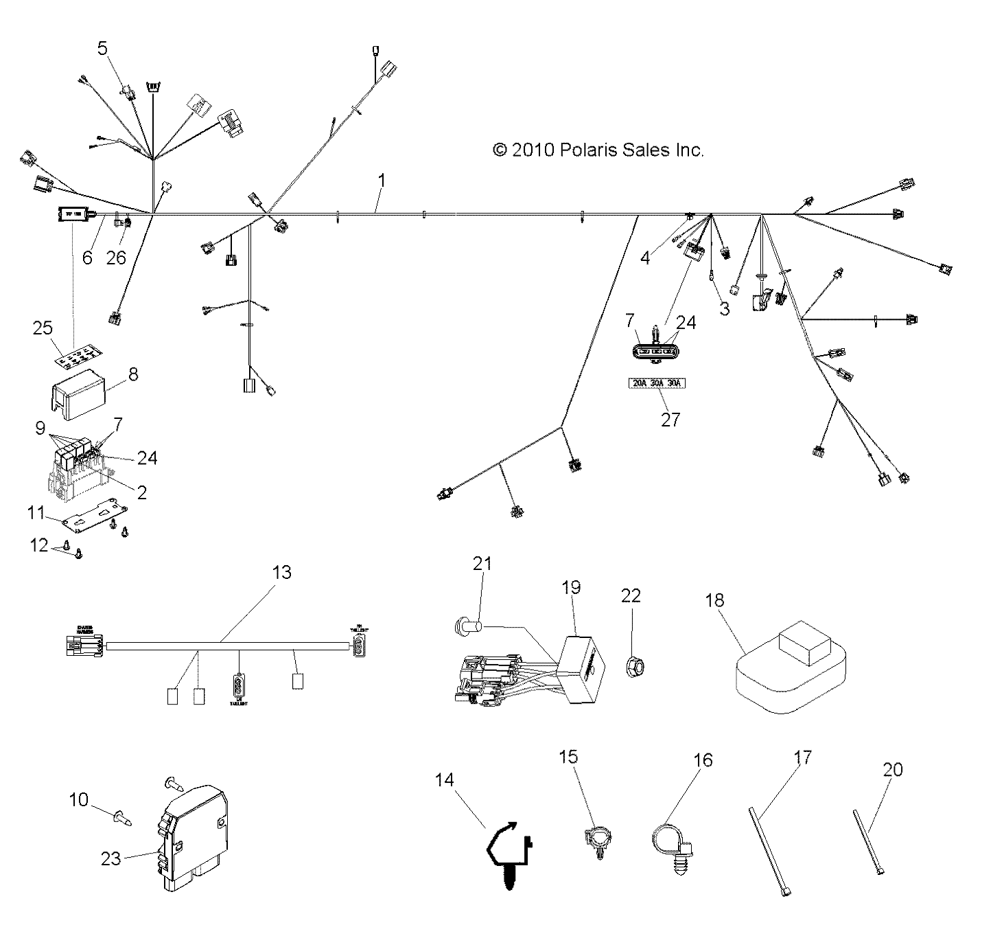 ELECTRICAL, WIRE HARNESS - R11VM76FX (49RGRHARNESS11RZRSI)