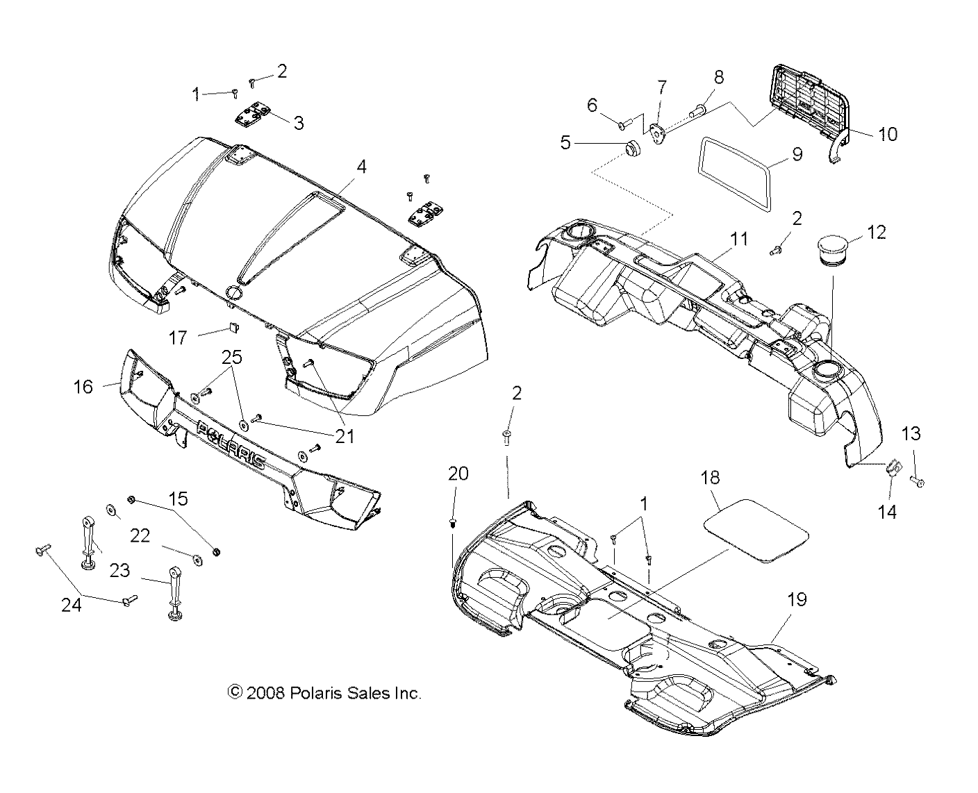 BODY, HOOD and DASHBOARD - R09WH68AC/AG/AH/AL/AR/AZ (49RGRHOOD09CREW)