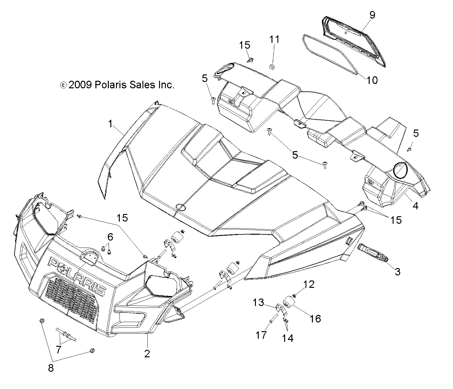 BODY, HOOD, DASH and GRILL - R10RH45AG/AH/AR (49RGRHOOD10)