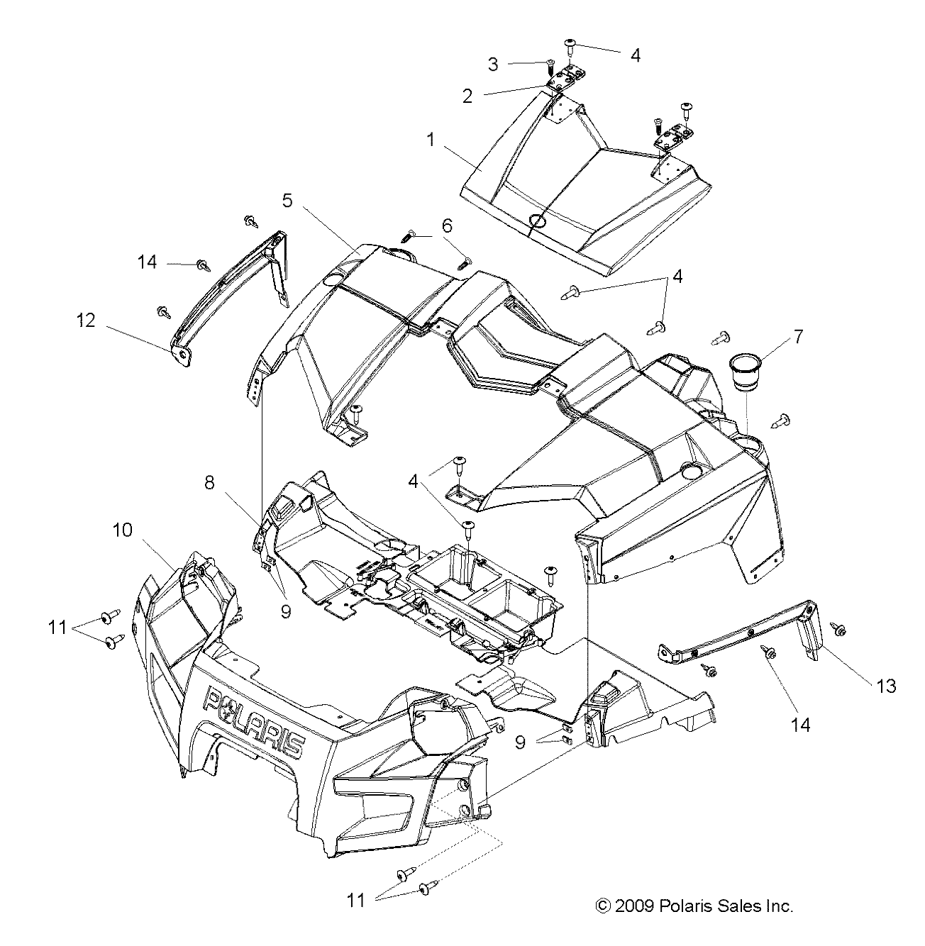 BODY, HOOD and FRONT FASCIA - R10WH76AG/AH/AR/AV/WY76AW/AZ (49RGRHOOD10CREW)