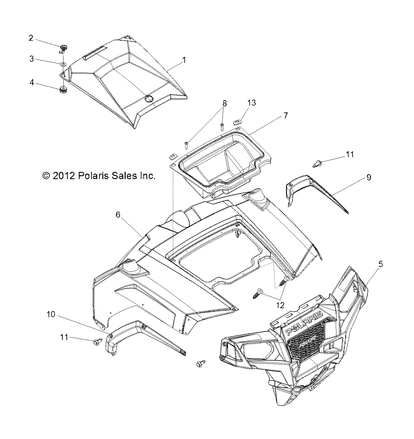 BODY, HOOD and FRONT BODY WORK - Z14VH76AC/AD/EAI/EAK/EAJ/EAL/EAW (49RGRHOOD13RZR)