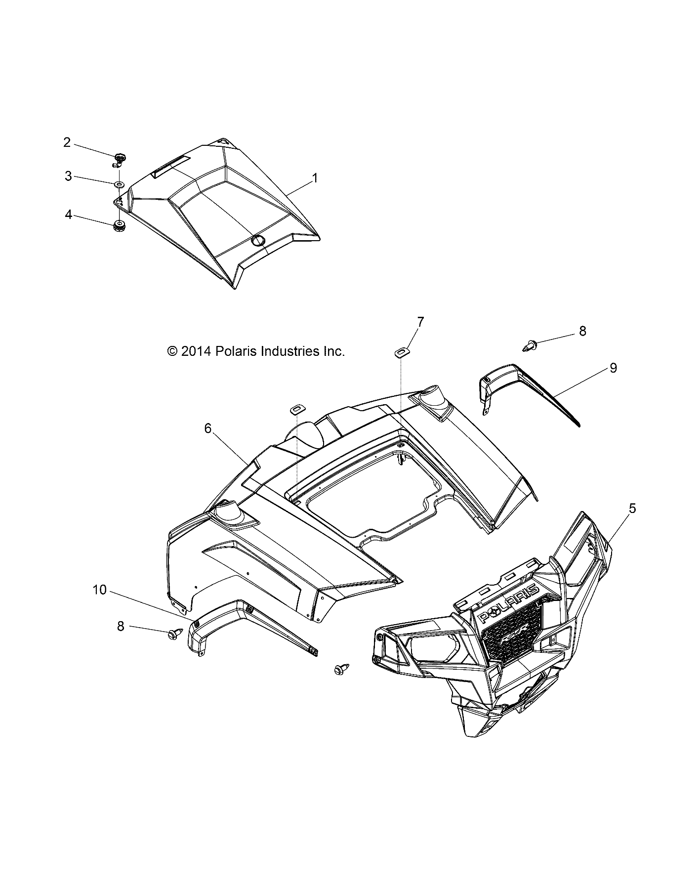 BODY, HOOD and FRONT BODY WORK - Z15VHA57FJ (49RGRHOOD15570EU)