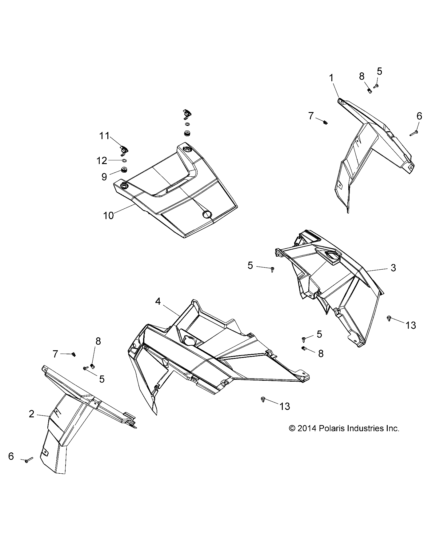 BODY, HOOD AND FRONT BODY WORK - Z16VA87 ALL OPTIONS (49RGRHOOD15Z90050)