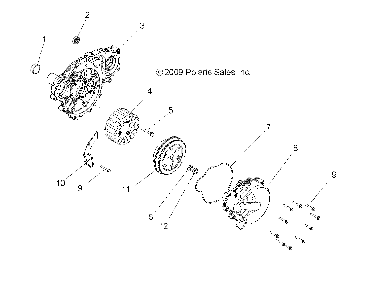 ENGINE, STATOR and FLYWHEEL - R10VH76FX (49RGRIGNITION10RZRI)