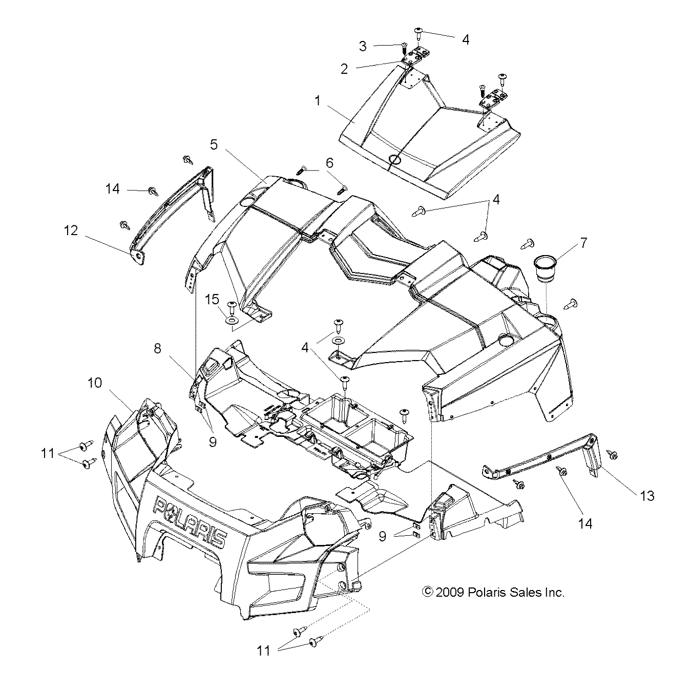 BODY, HOOD and FRONT FASCIA - R15RAA76AA/AJ (49RGRLATCH108006X6)