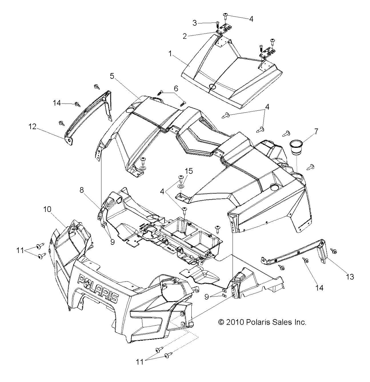 BODY, HOOD and FRONT FASCIA - R11TH90DG (49RGRLATCH118004X4)