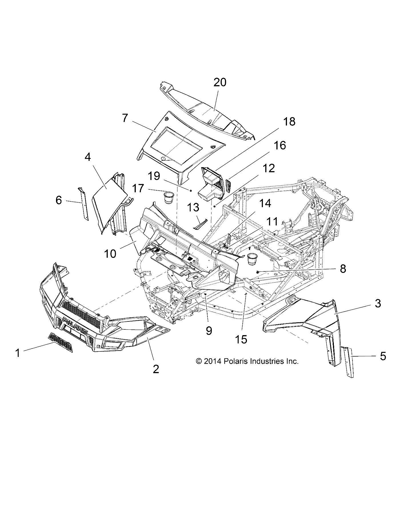 BODY, HOOD and FRONT FASCIA - R18RVAD1N1 (49RGRLATCH151KDSL)