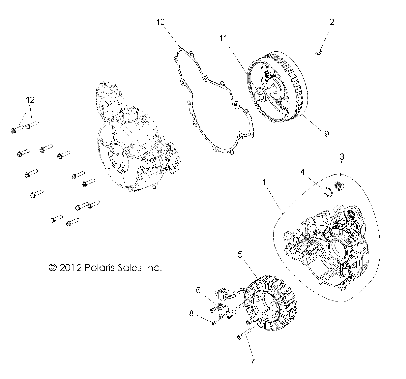 ENGINE, STATOR and COVER - R15RTA/E87 ALL OPTIONS (49RGRMAGNETOCVR13900XP)