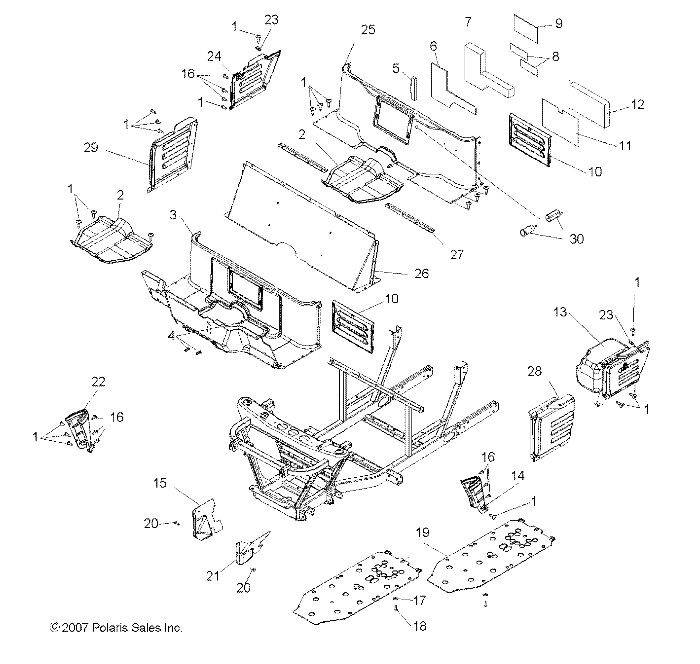 BODY, FLOOR and FENDERS - R08WH68AG/AH/AK/AR (49RGRMOLDINGS08CREW)