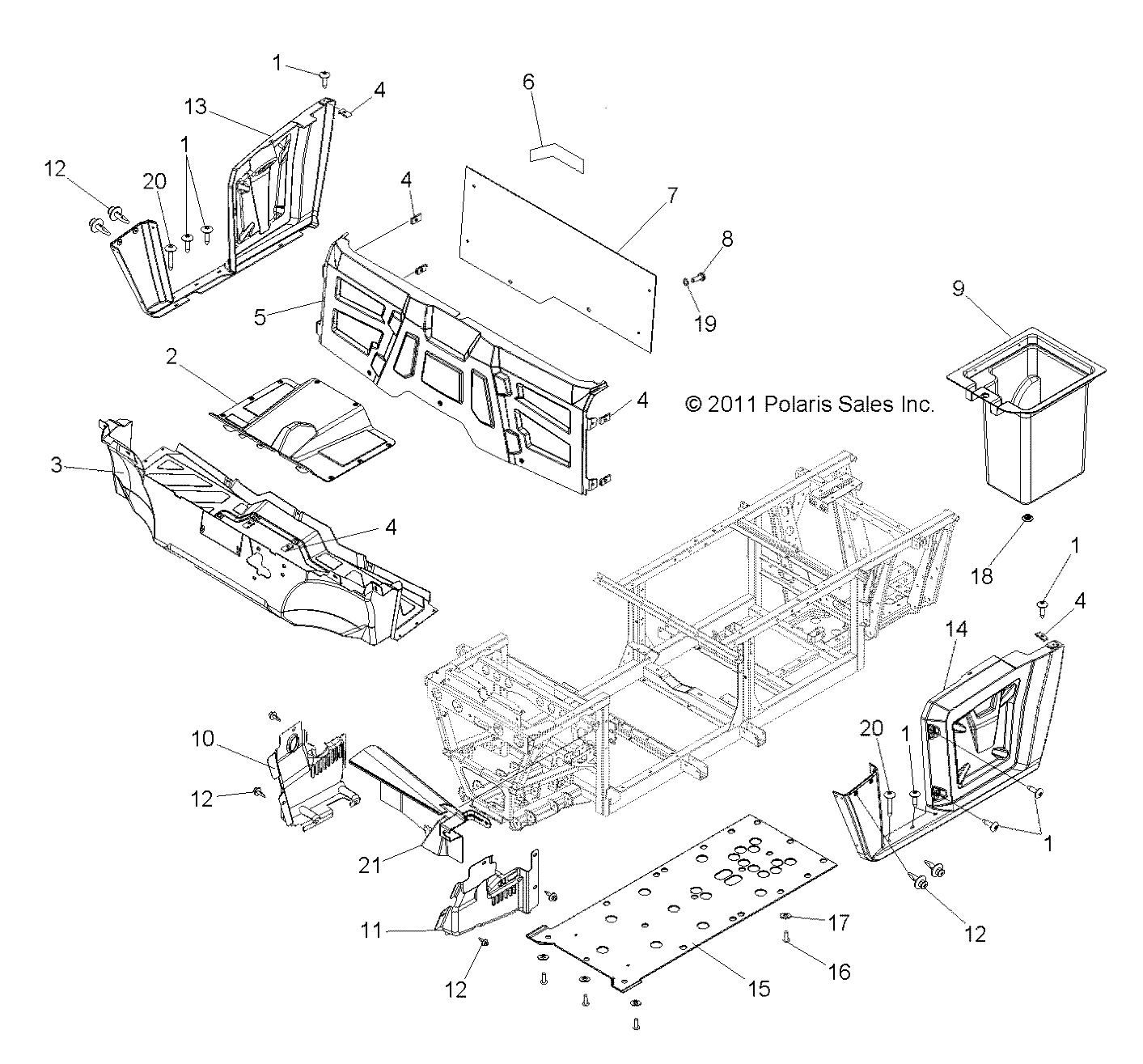 BODY, FLOOR and FENDERS - R14TH76AA/AC/EAS/AAC/ACC/EASC (49RGRMOLDINGS12800XP)