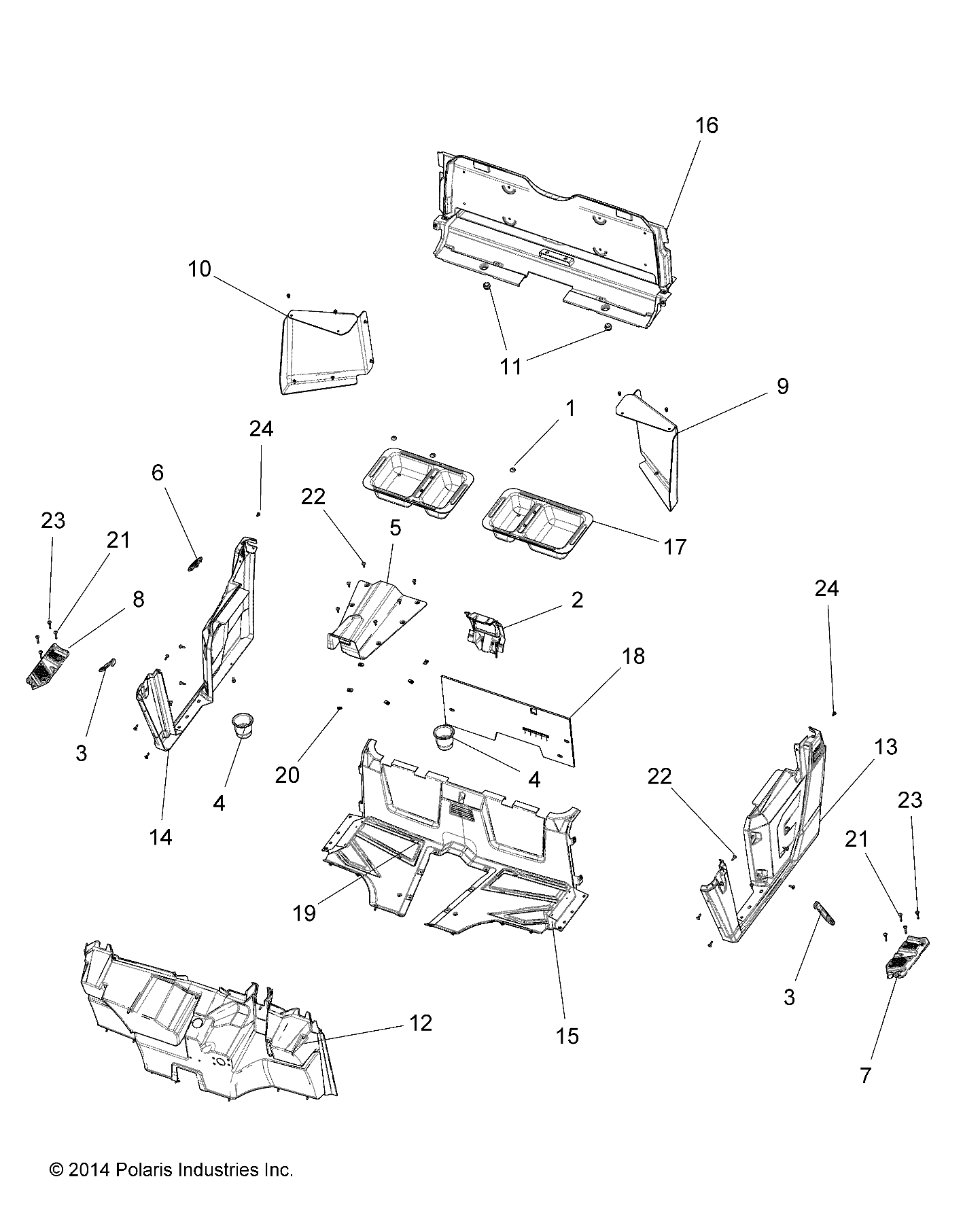 BODY, FLOOR and FENDERS - R15RMAE4GJ/GC/EJ (49RGRMOLDINGS15EV)